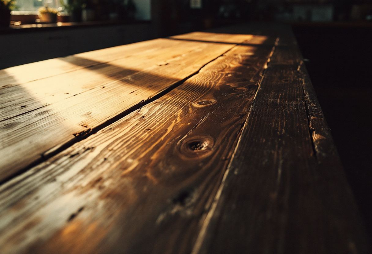 Mostrador de madera gastado por el uso. El sitio donde de verdad se decide si un negocio pequeño vuelve a tener clientes.